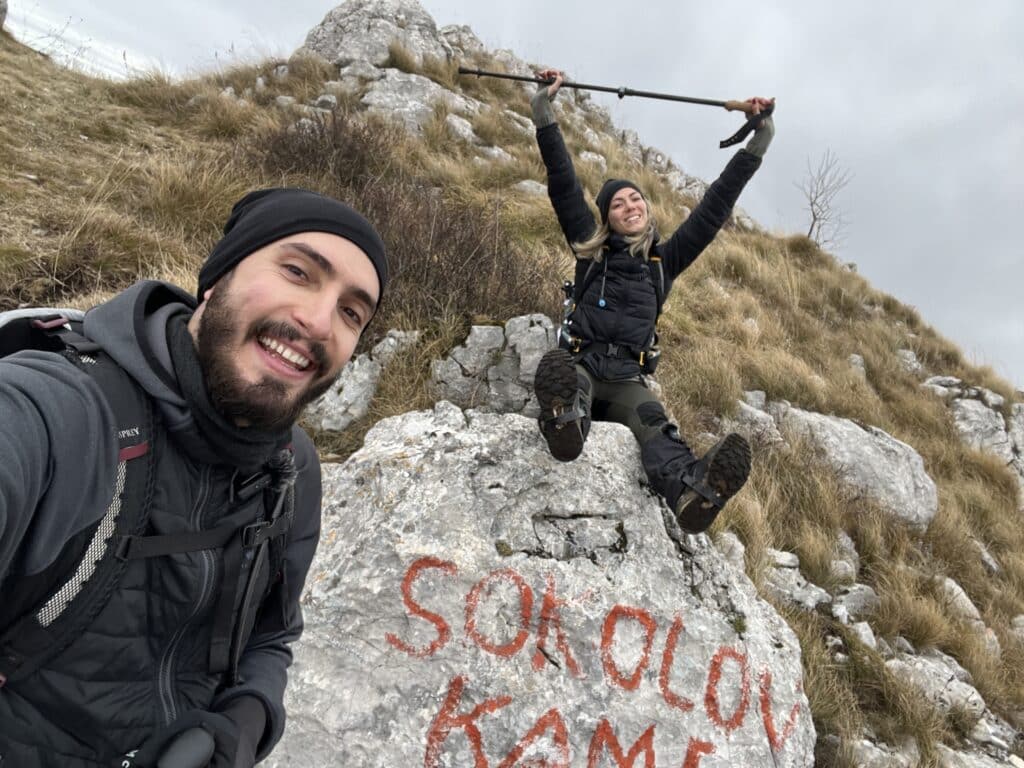 Couple enjoying at Suva Planina